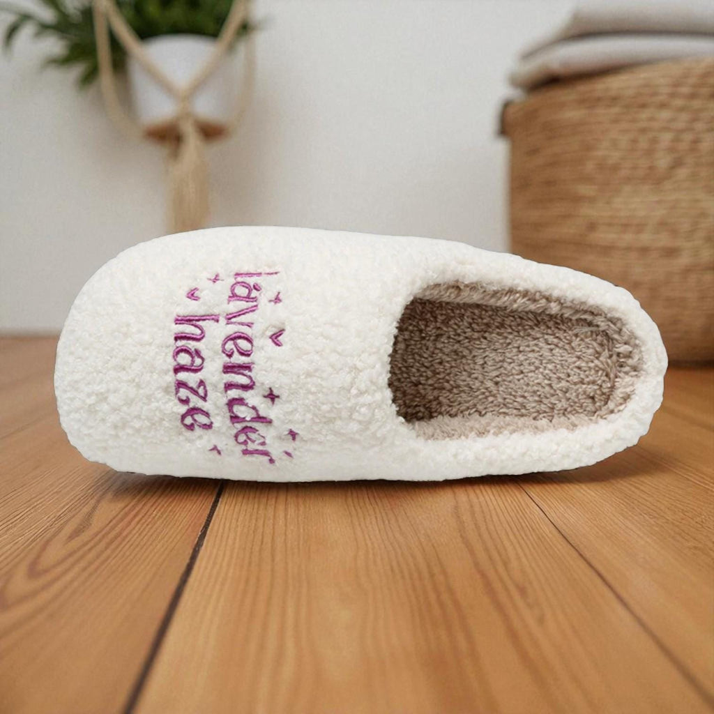 Women’s "Lavender Haze" Fuzzy Slippers with a gentle fuzzy feel